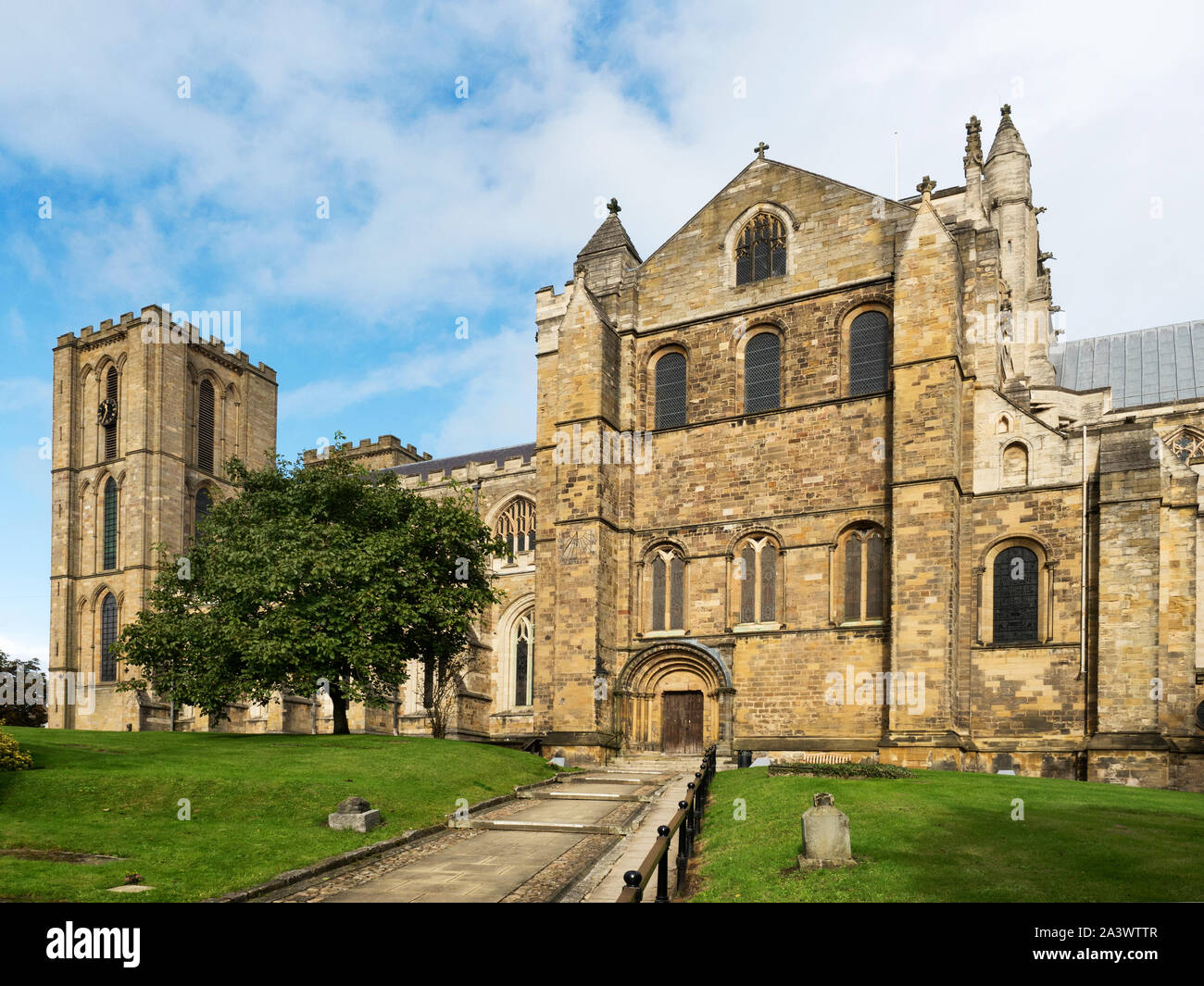 Cathedral Church of St Peter and St Wilfrid or Ripon Cathedral at Ripon North Yorkshire England Stock Photo