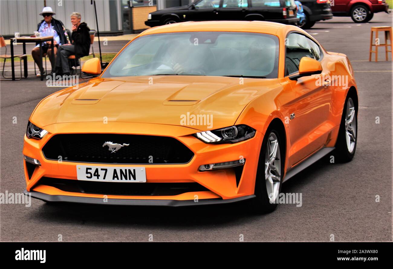 2019 ford mustang GT (orange) Stock Photo