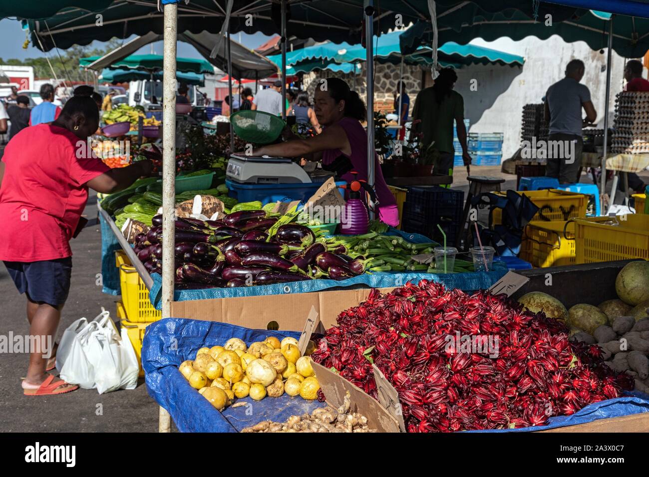 THE MARKET OF CAYENNE, FRENCH GUIANA, OVERSEAS DEPARTMENT, SOUTH AMERICA, FRANCE Stock Photo Alamy