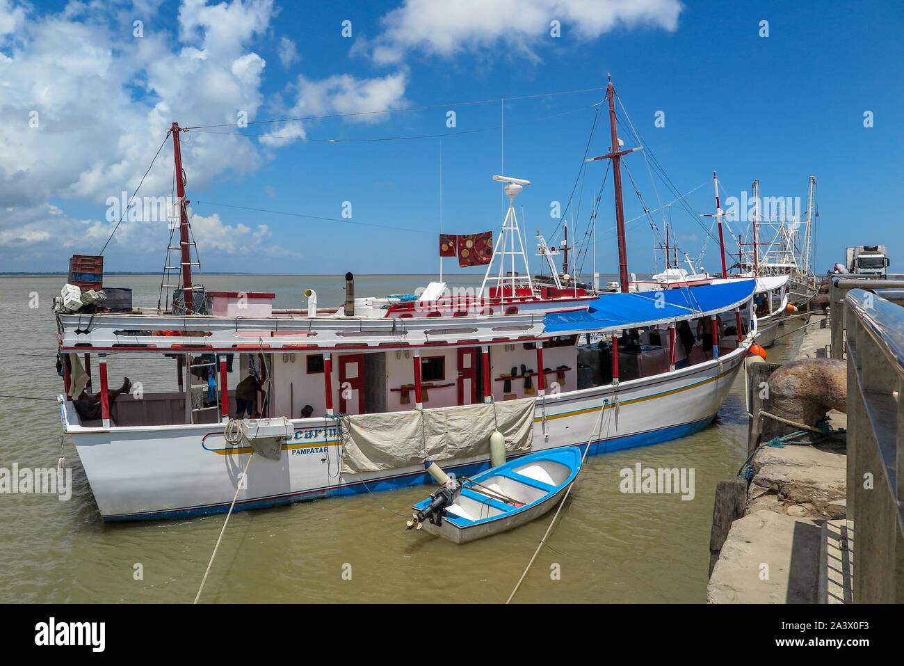 FISHERMAN'S BOAT IN THE OLD PORT OF CAYENNE, FRENCH GUIANA, OVERSEAS