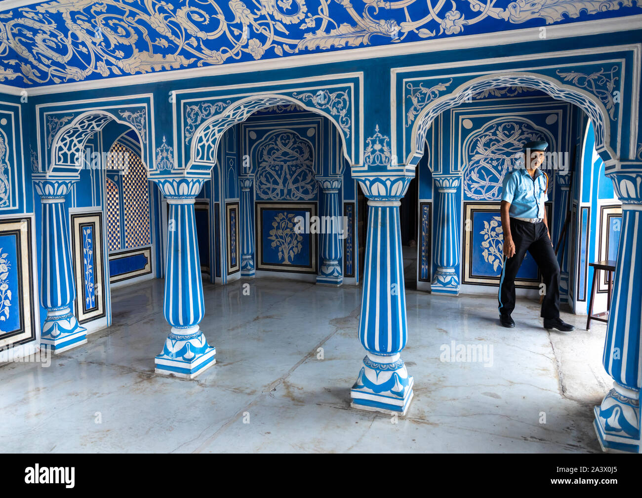 City palace, jaipur blue room hi-res stock photography and images - Alamy