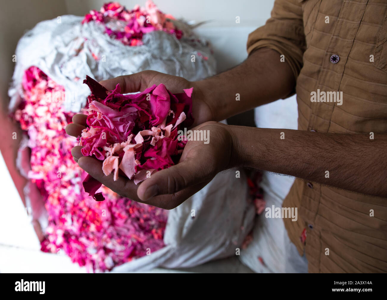 Indian man working in Salim's paper handmade paper factory, Rajasthan