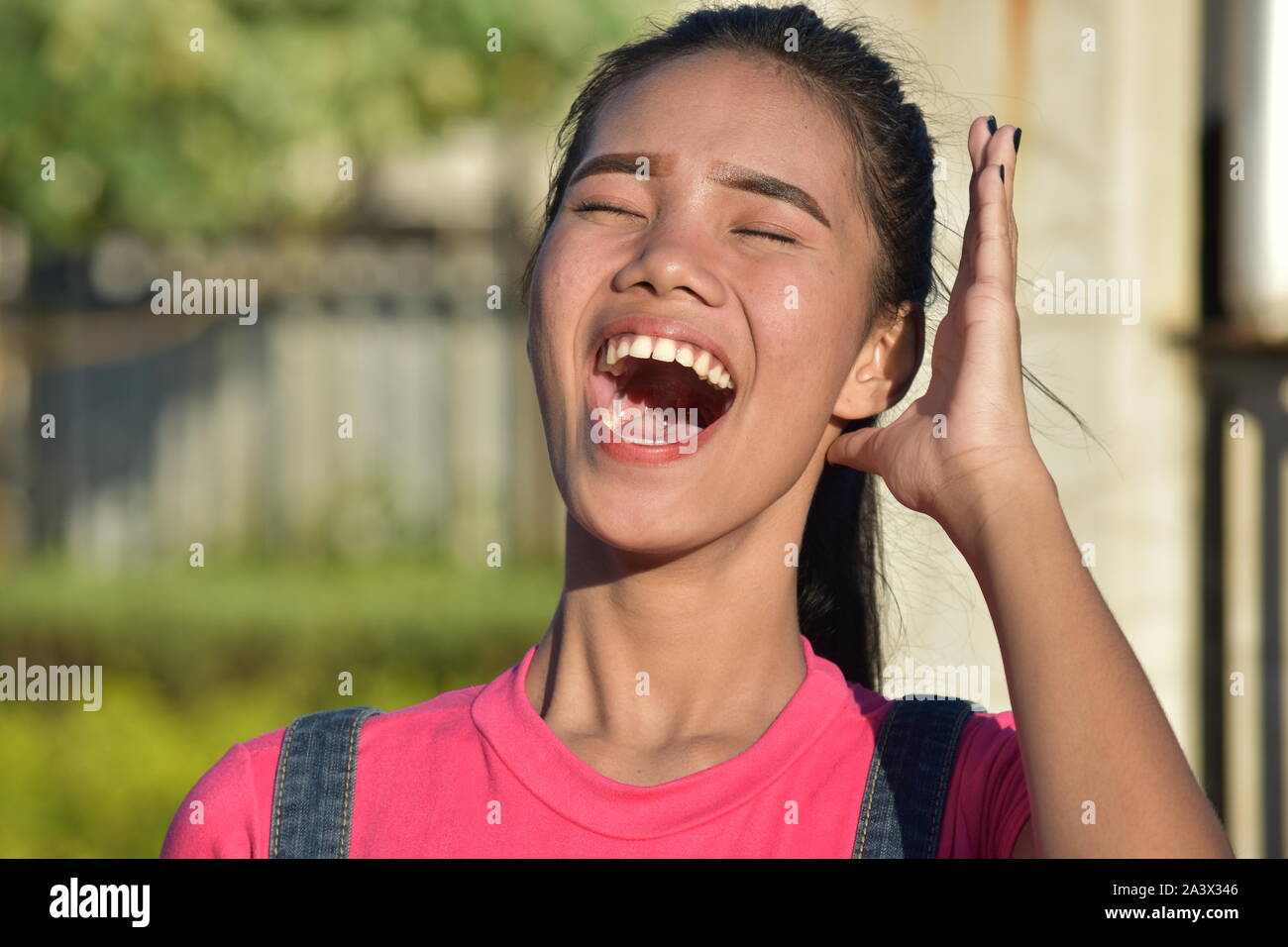 Pretty Female Laughing Stock Photo