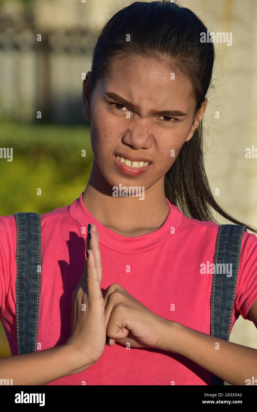 An Upset Female Woman Stock Photo - Alamy