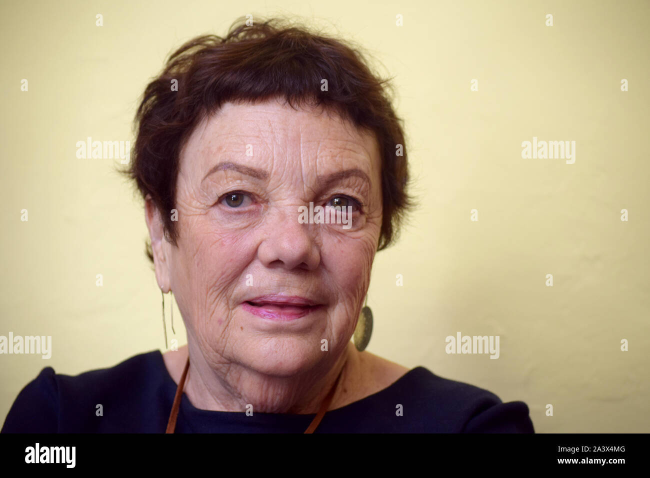 Guanajuato, Gto. 09 agosto 2019. La fotógrafa Graciela Iturbide presenta su exposición 'Cuando habla la luz', que se compone de 150 piezas en el museo Conde Rul, dentro de la edición 47 del Festival Internacional Cervantino. Foto: Rafael Montero/DAMMPHOTO Stock Photo