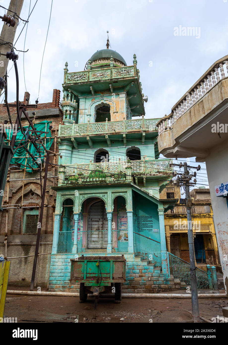 Old Green Historic Haveli, Rajasthan, Nawalgarh, India Stock Photo - Alamy