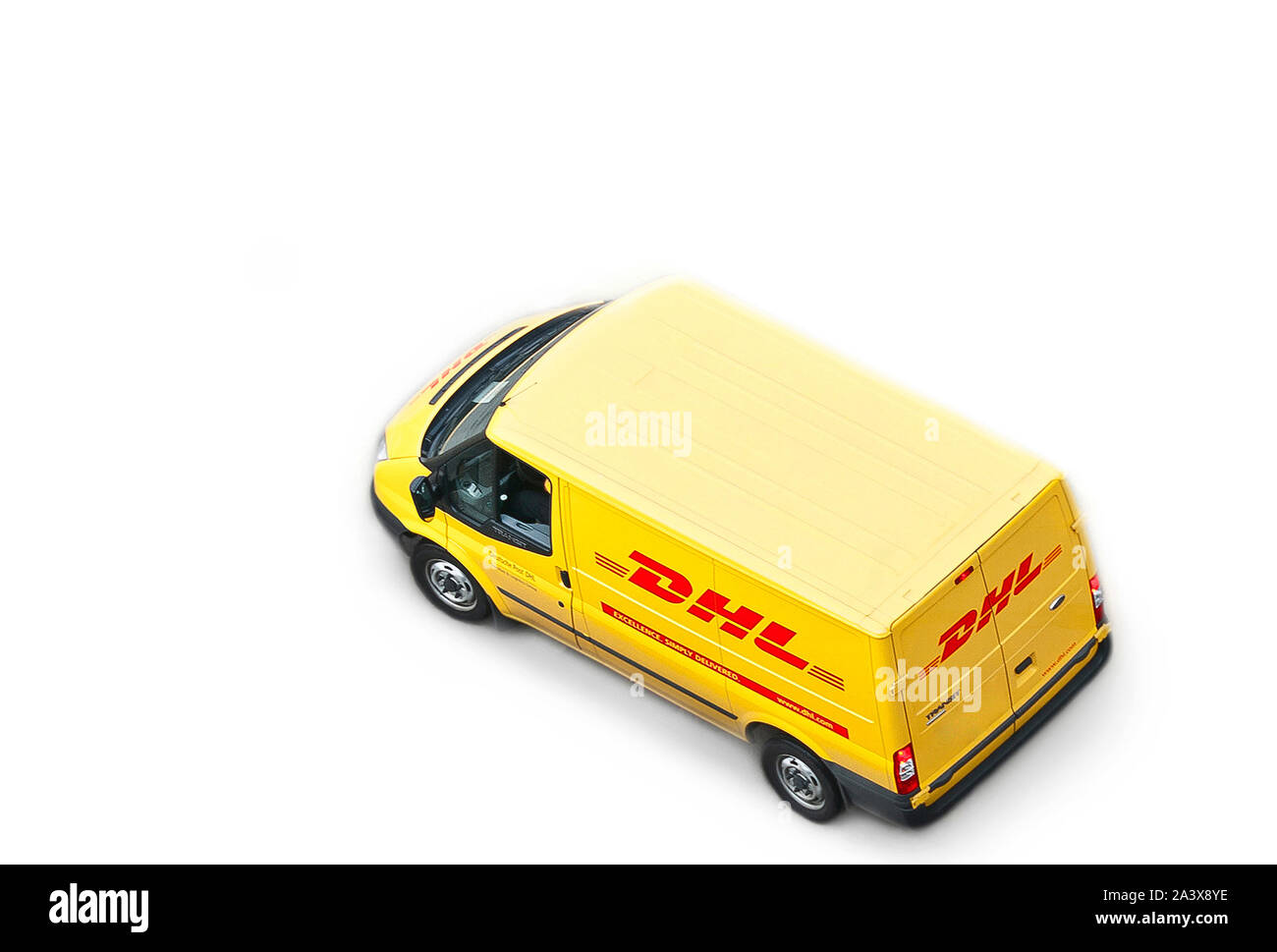 tipical delivery van of DHL- worldwide shipping service Stock Photo - Alamy