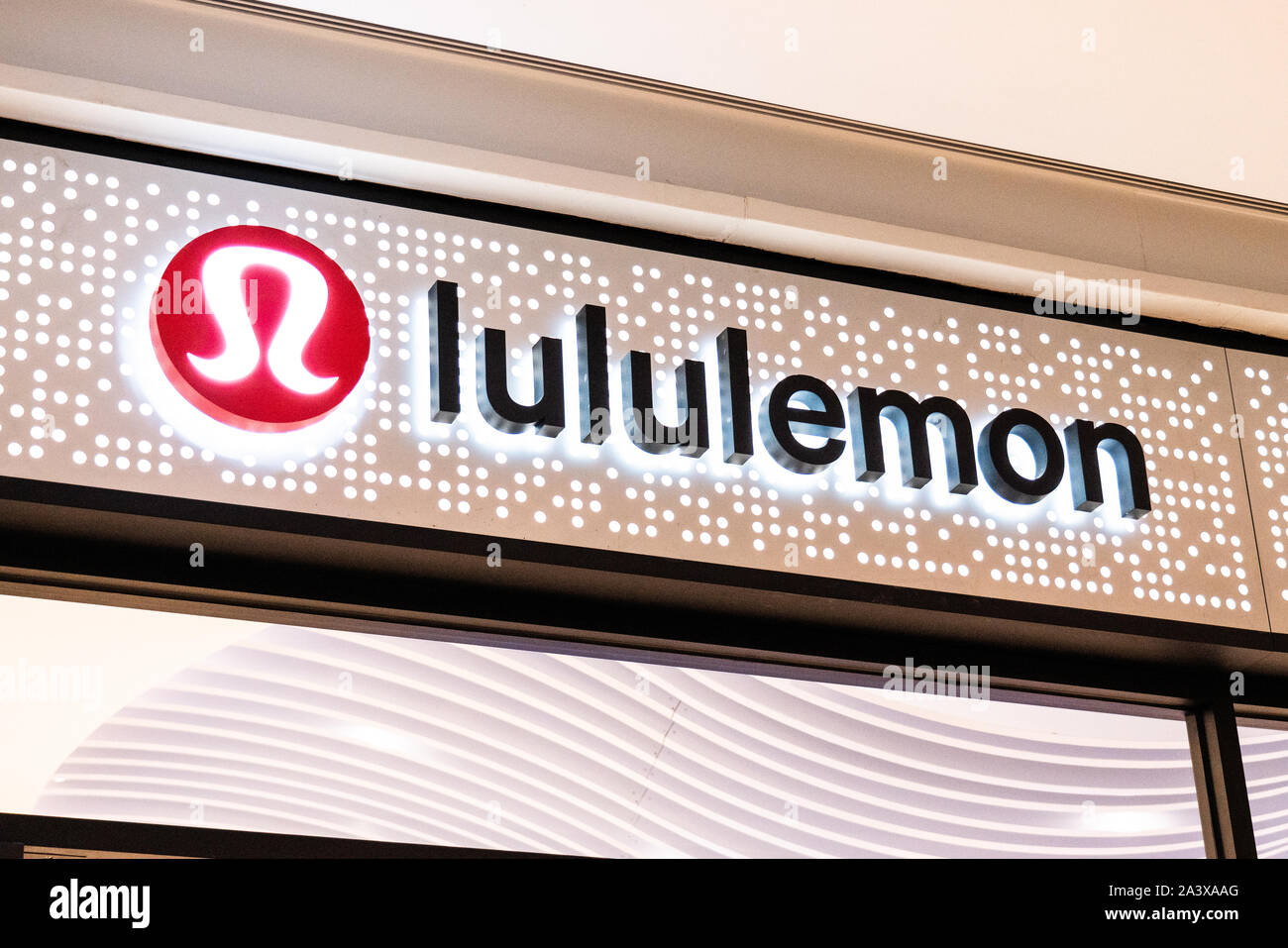 Canadian athletic apparel retailer, Lululemon logo seen in Shenzhen Stock  Photo - Alamy