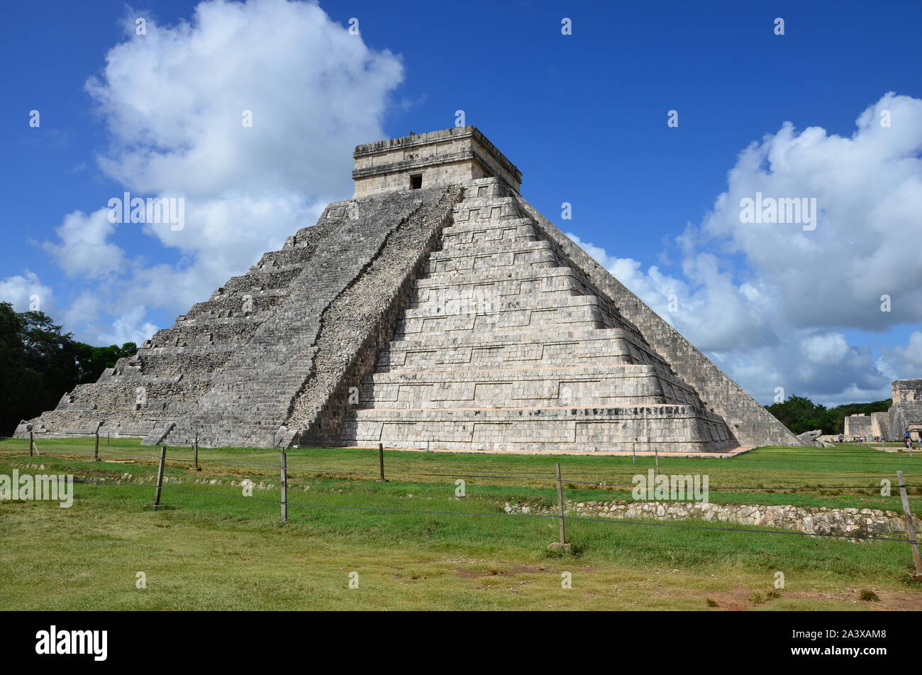 The view of the ancient temple in Mexico Stock Photo