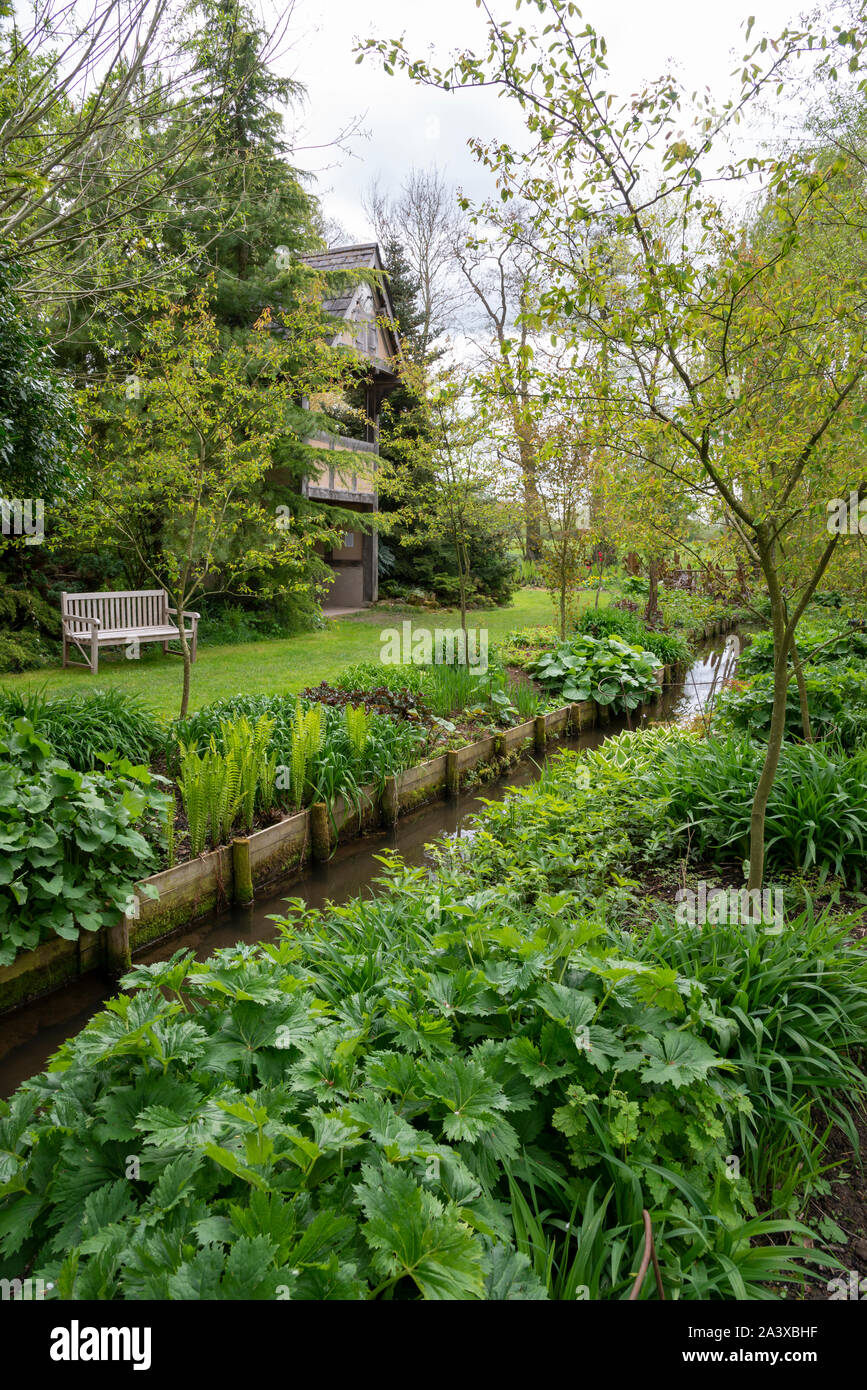 Westonbury Mill water gardens, Herefordshire, England Stock Photo Alamy