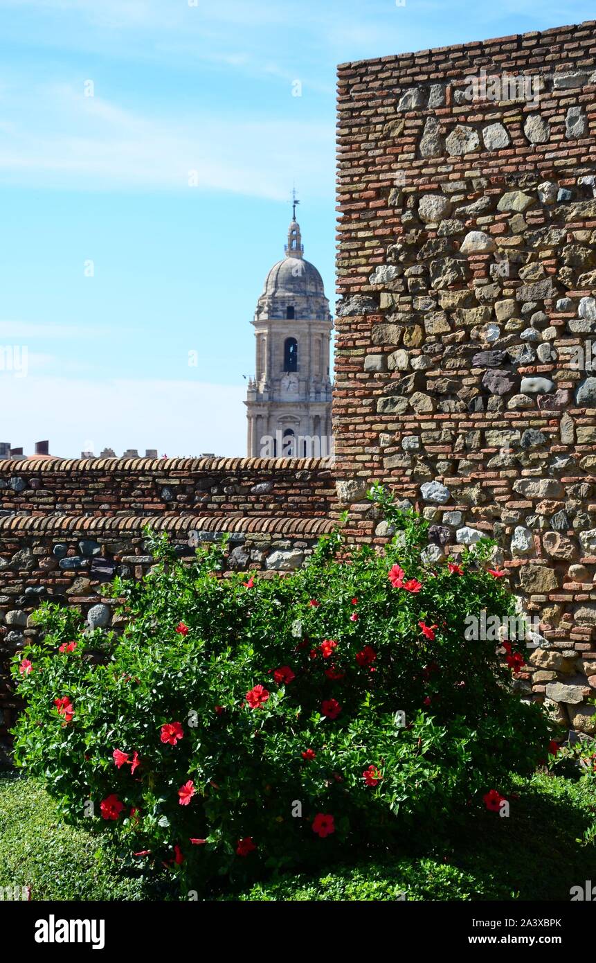 The view of the old church in Spain Stock Photo