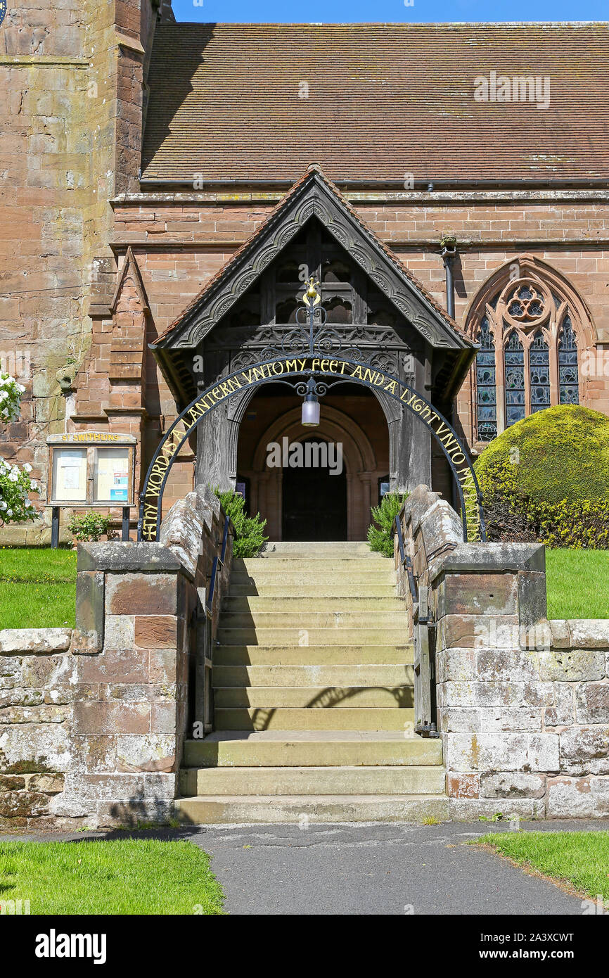 The entrance to St Mary's Church, Hales, near Market Drayton