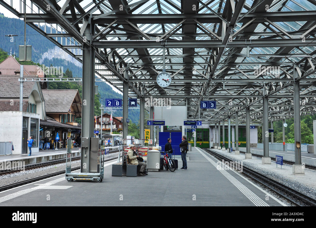 Station Clock Switzerland Stock Photos & Station Clock Switzerland
