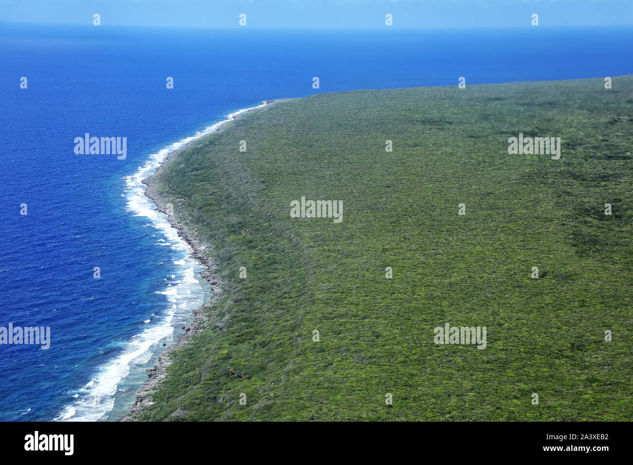 Aerial view of Ouvea Island, New Caledonia. Ouvea is a commune in the Loyalty Islands Province. Stock Photo