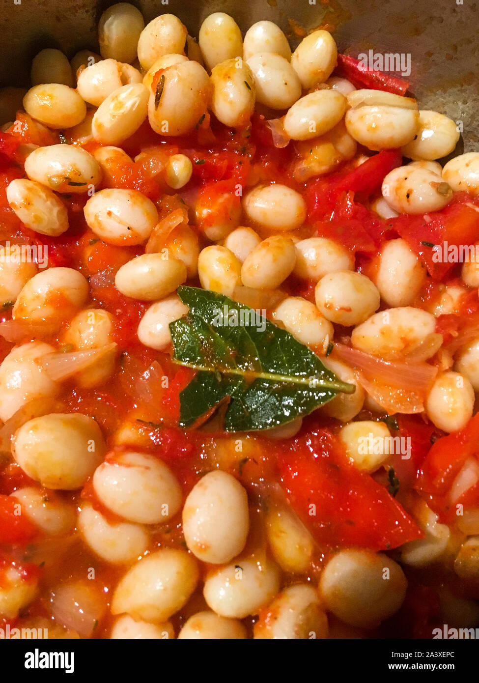 Beans cooked in the Provencal way, France Stock Photo Alamy