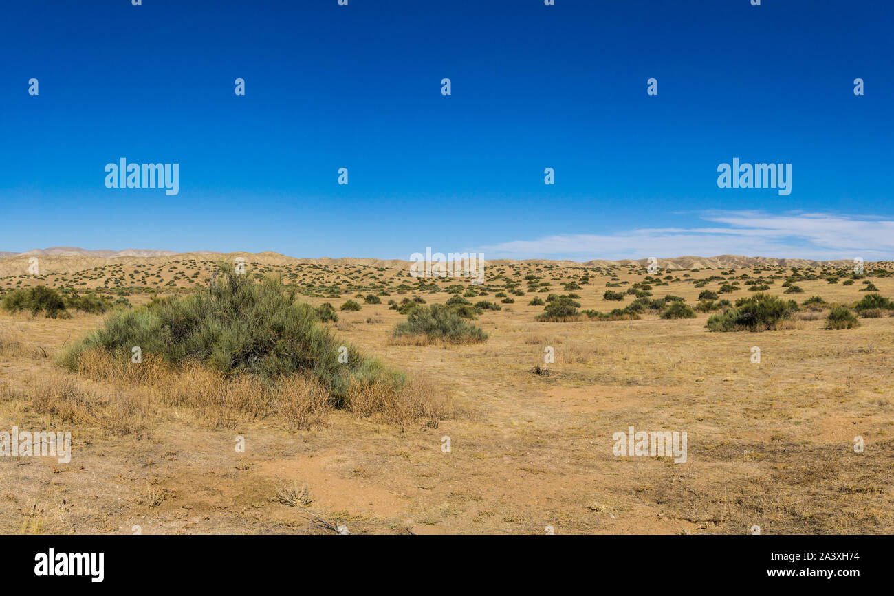Wide open vastness of California dry desert wilderness in western United States. Stock Photo