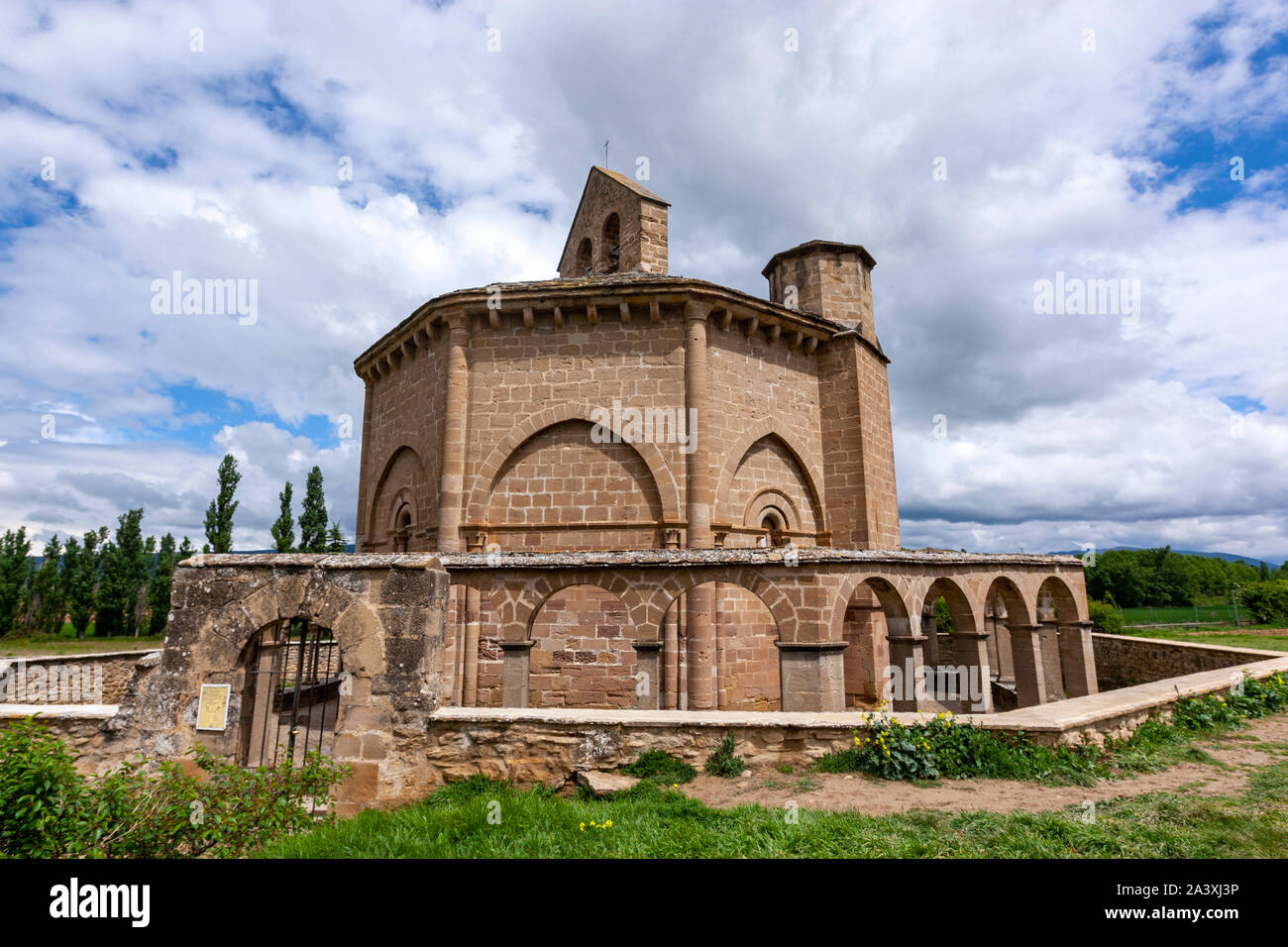 Arches with capitals surrounding Church of Saint Mary of Eunate, 12th