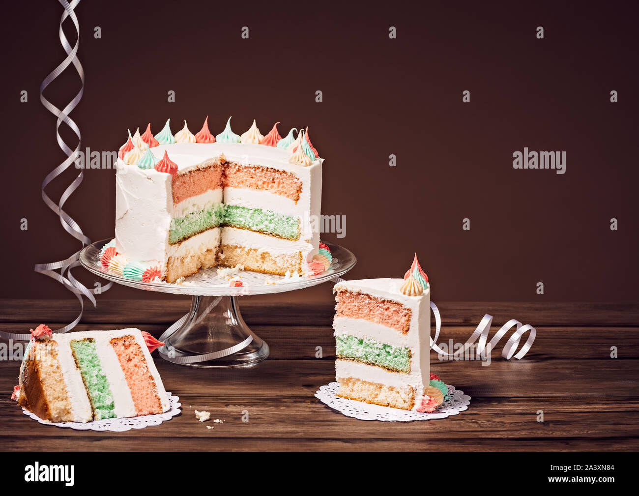 Sliced Pink Cake High Resolution Stock Photography And Images Alamy