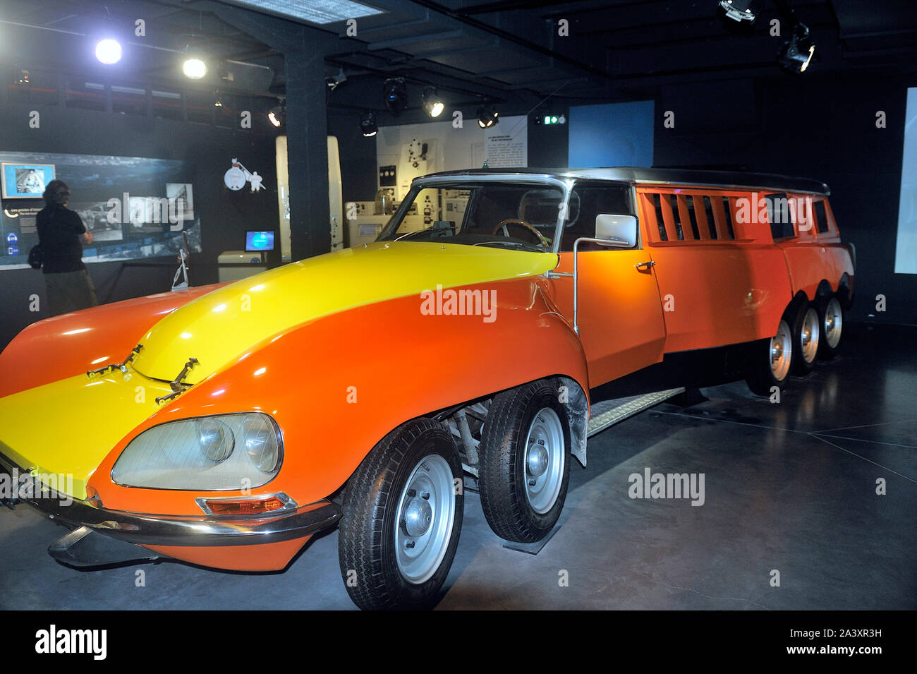 this DS Citroen was used by Michelin as a test laboratory for truck tires  at 160 km / h Stock Photo - Alamy