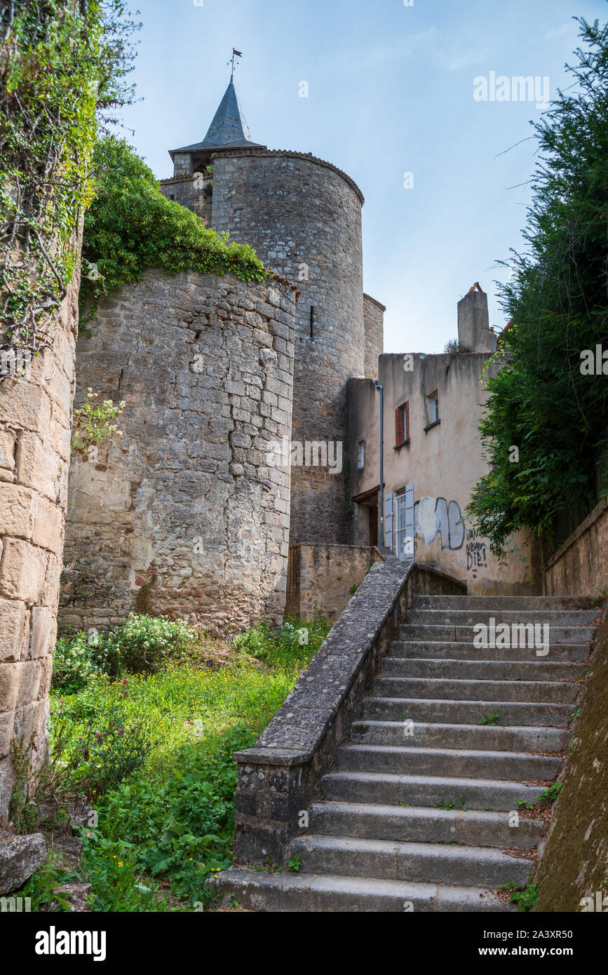 The medieval city of Parthenay in Western France Stock Photo