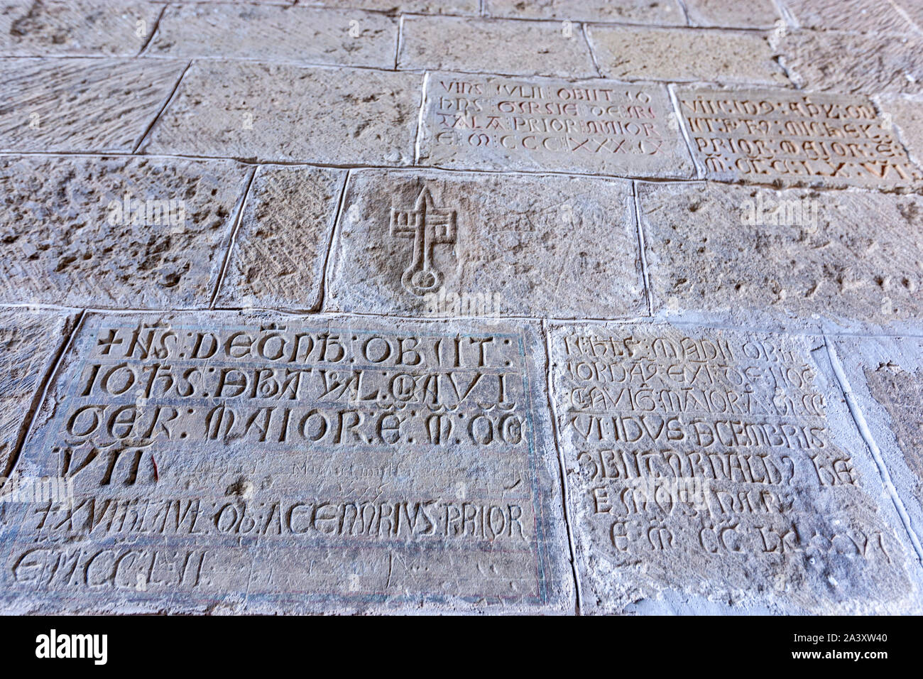 Stone inscriptions in Royal Monastery of San Juan de la Peña, Real ...
