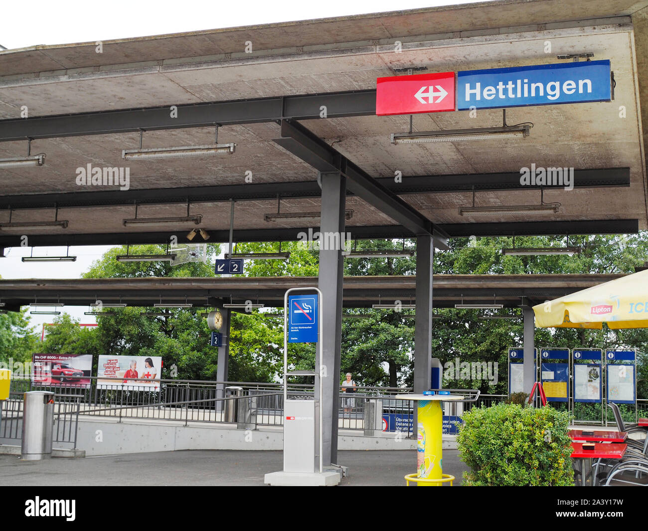 Bahnhof Hettlingen im Kanton Zürich Stock Photo