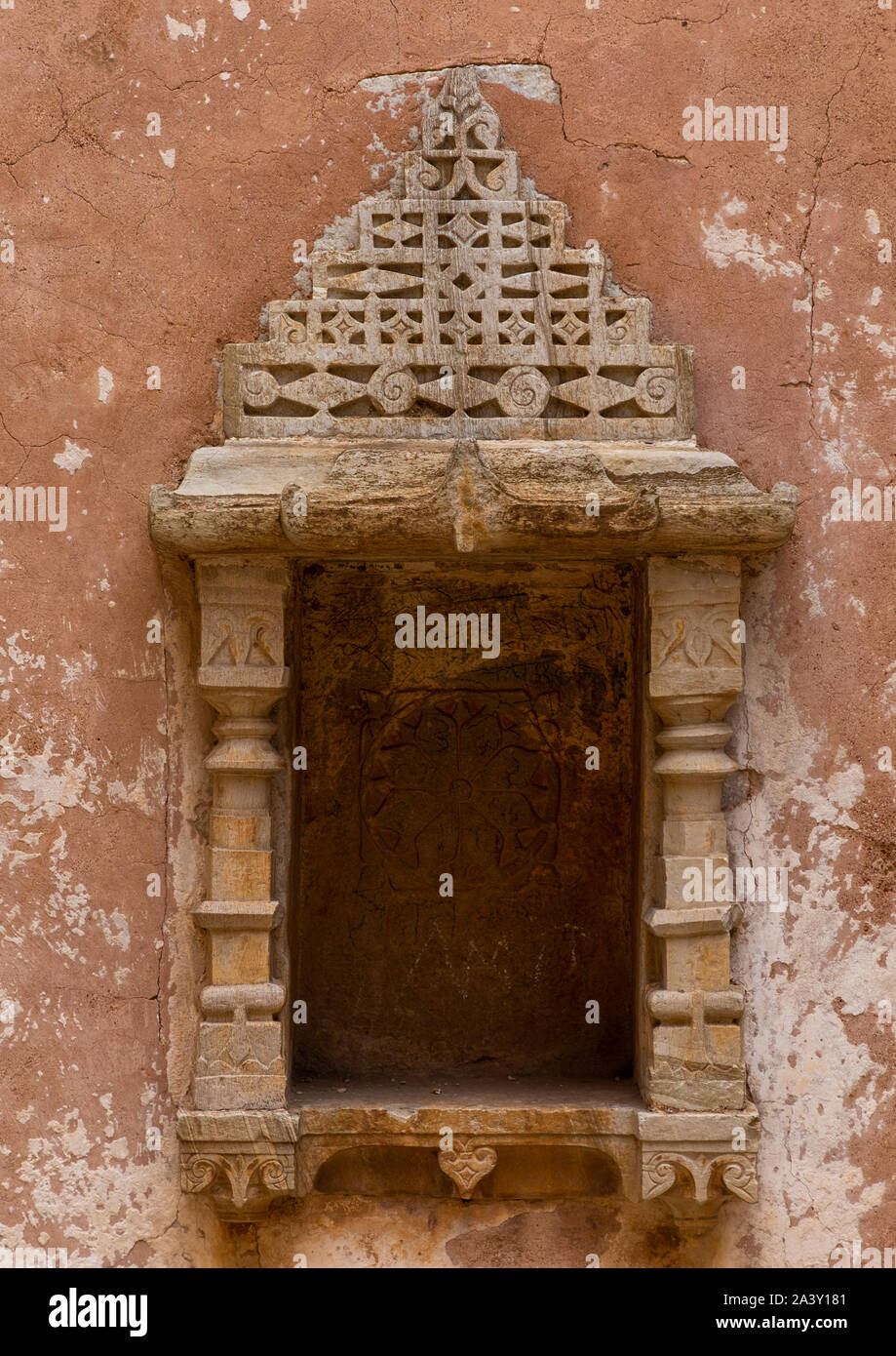 Rana kumbh palace window at Chittorgarh fort, Rajasthan, Chittorgarh, India Stock Photo
