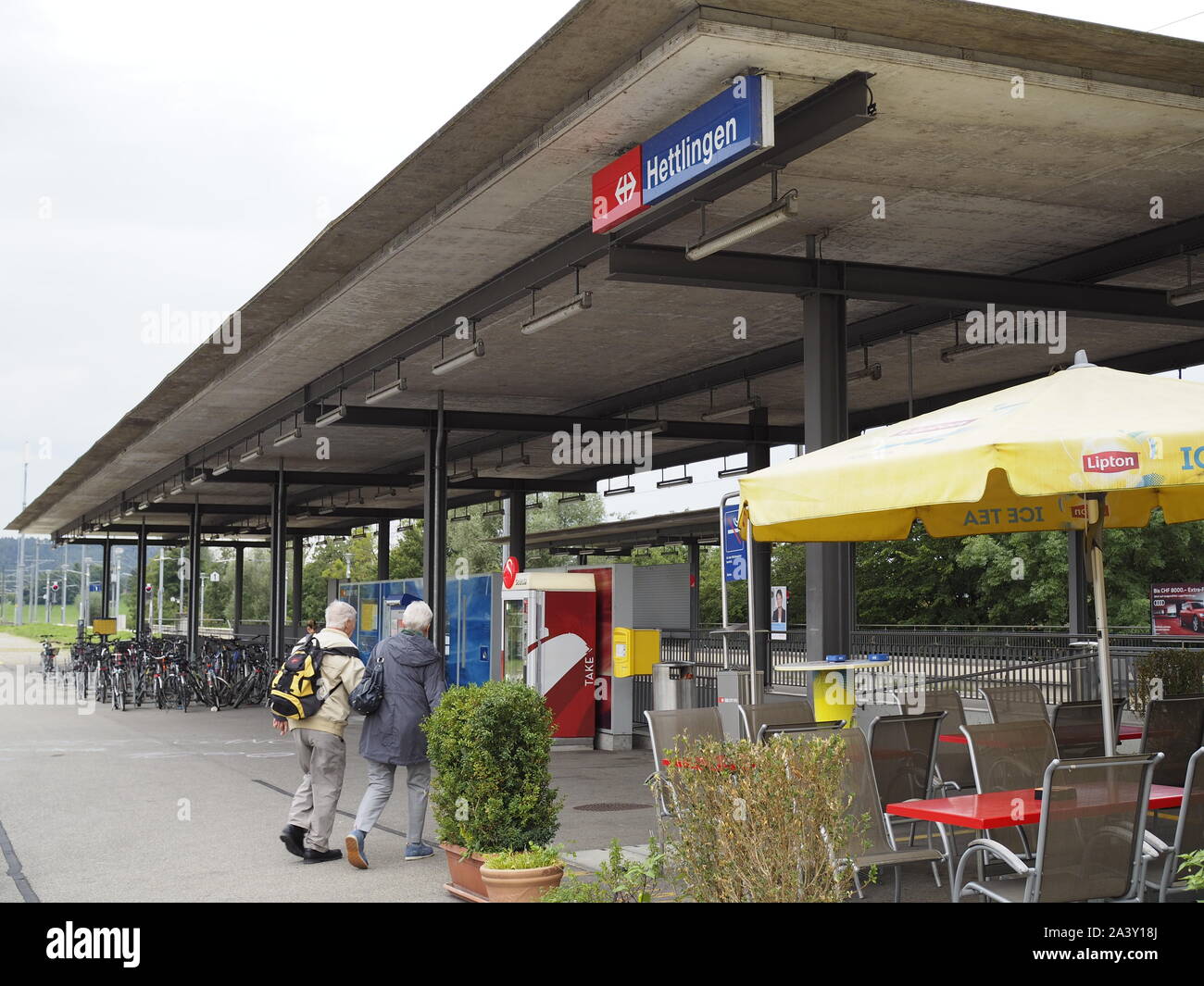 Bahnhof Hettlingen im Kanton Zürich Stock Photo