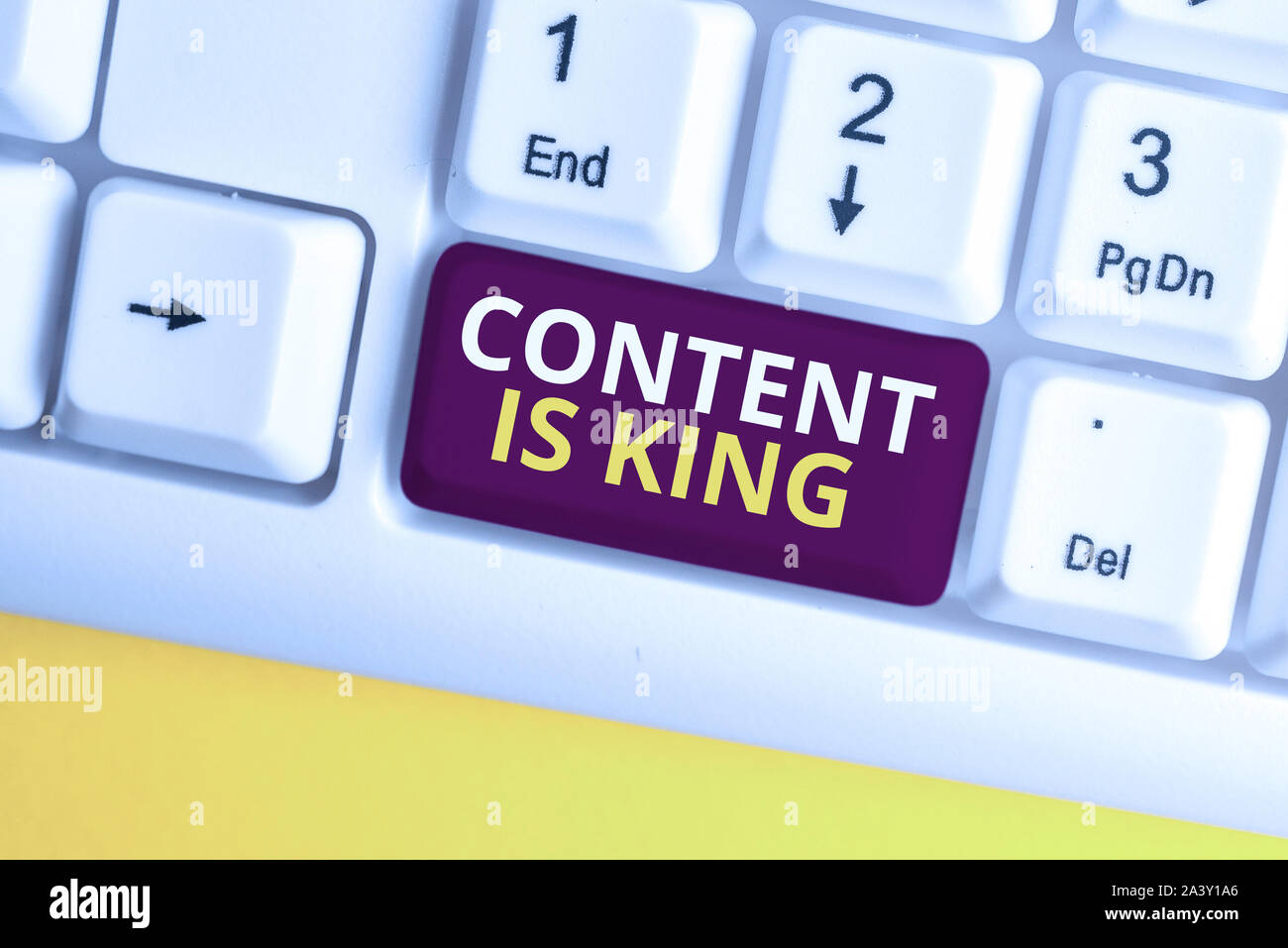 Conceptual hand writing showing Content Is King. Concept meaning ...