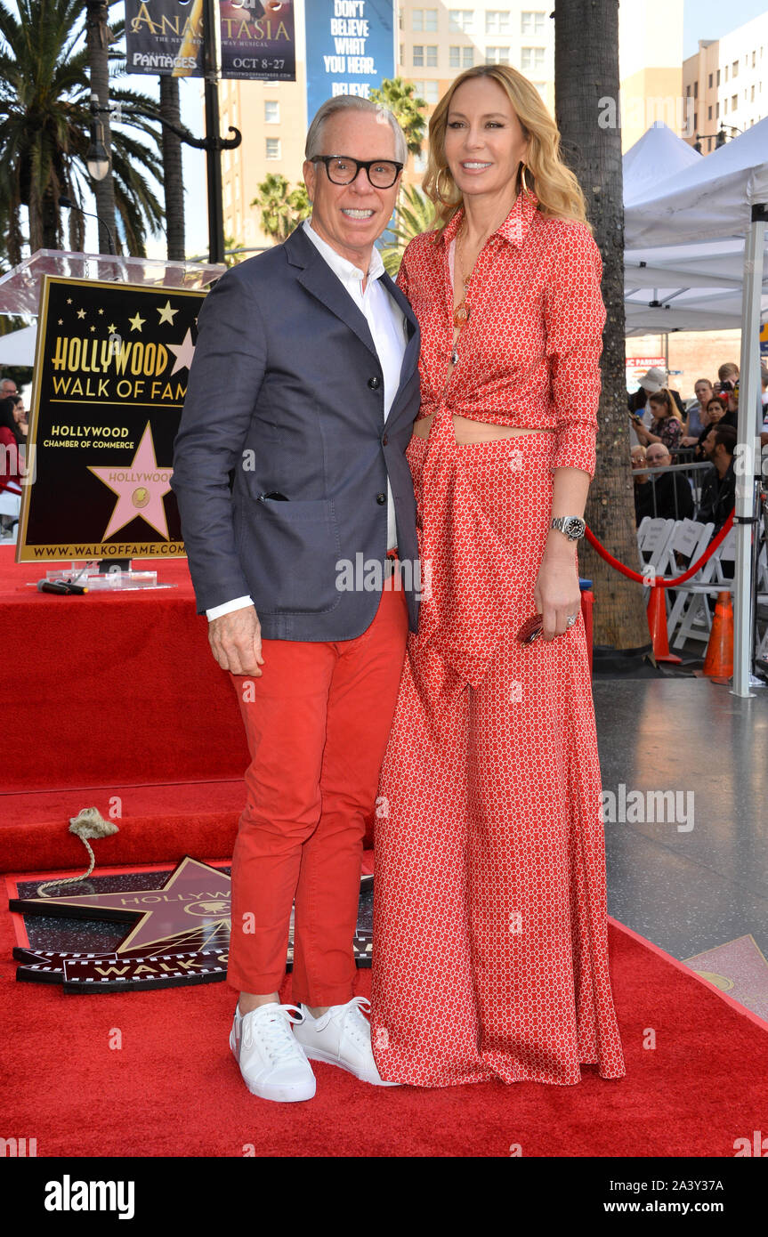 LOS ANGELES, CA. October 10, 2019: Tommy Hilfiger & Dee Ocleppo Hilfiger at  the Hollywood Walk of Fame Star Ceremony honoring Tommy Mottola. Pictures:  Paul Smith/Featureflash Stock Photo - Alamy