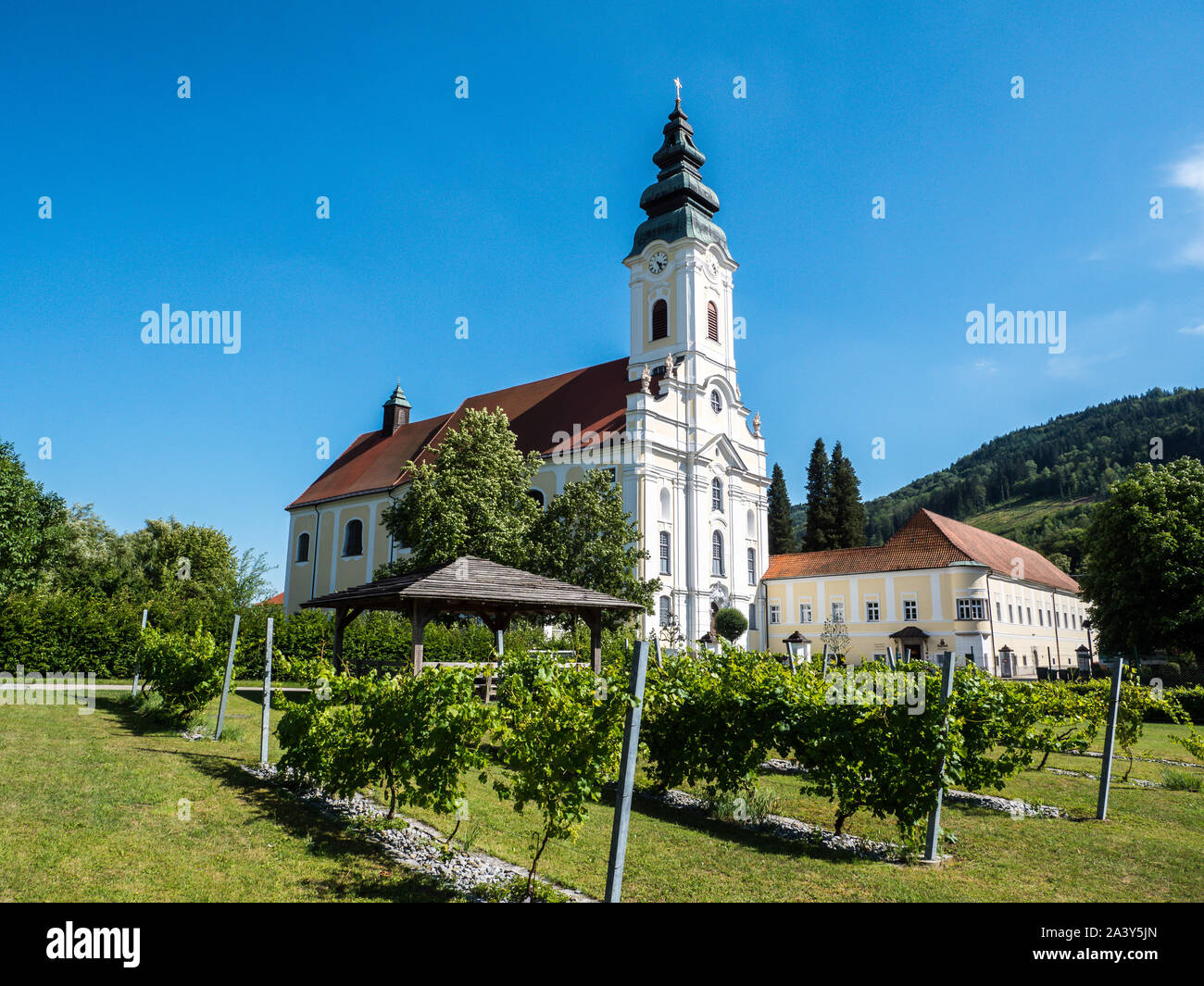 Engelhartszell Monastery in Upper Austria Stock Photo