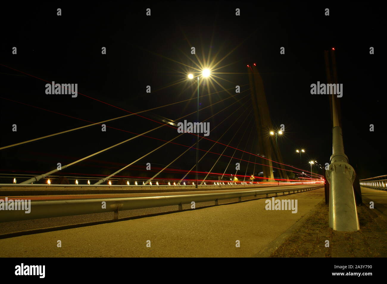 puente de la hispanidad en Valladolid, Castilla y Leon, España Stock Photo