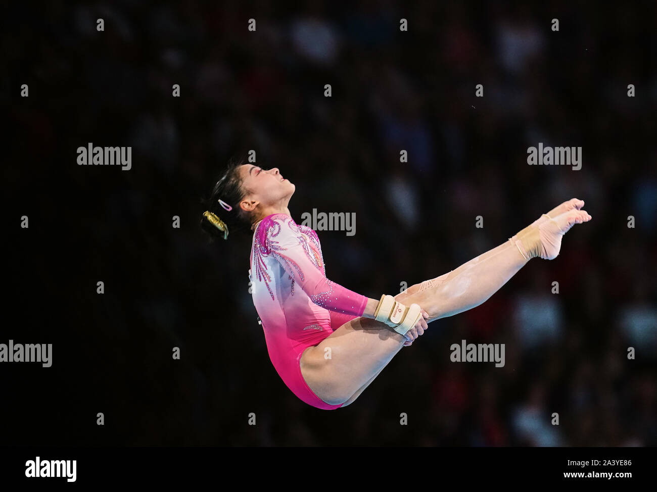 Stuttgart, Germany. 10th Oct, 2019. Shijia Li of China competing in ...