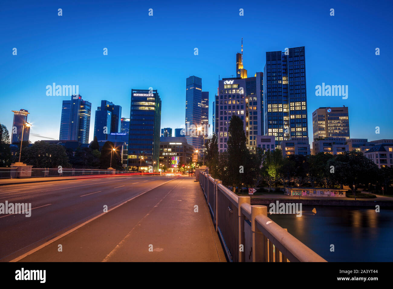 Modern skyline of Frankfurt, Germany Stock Photo
