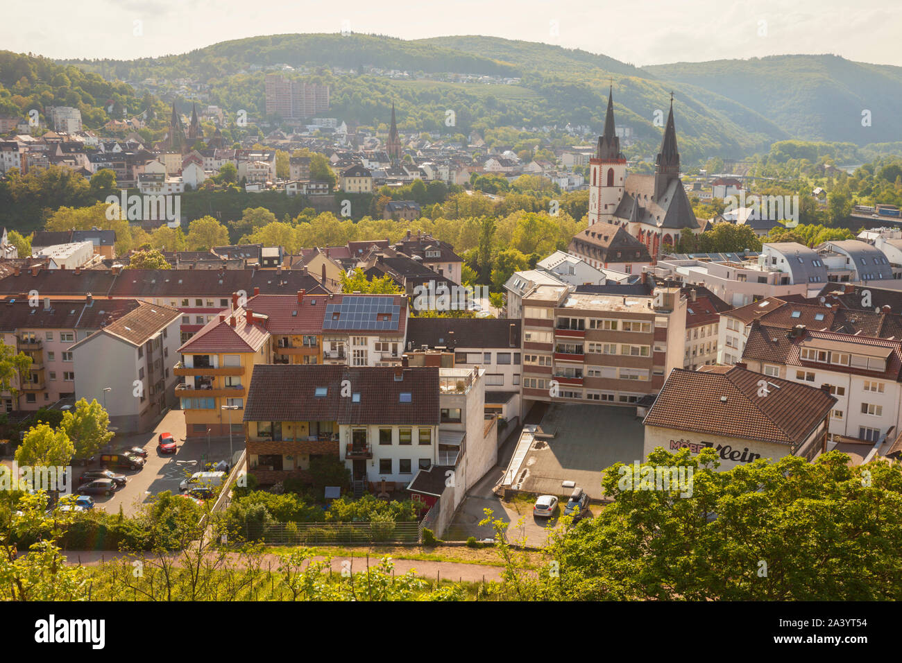 Townscape of Bingen, Germany Stock Photo