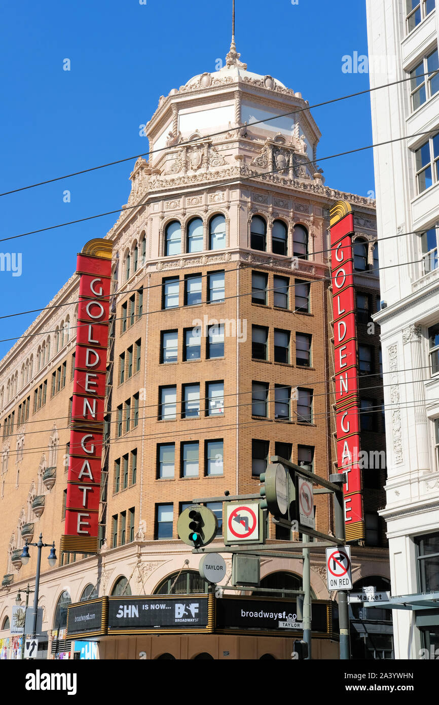 Golden Gate Theatre, opened in 1922, on Taylor Street and Golden Gate