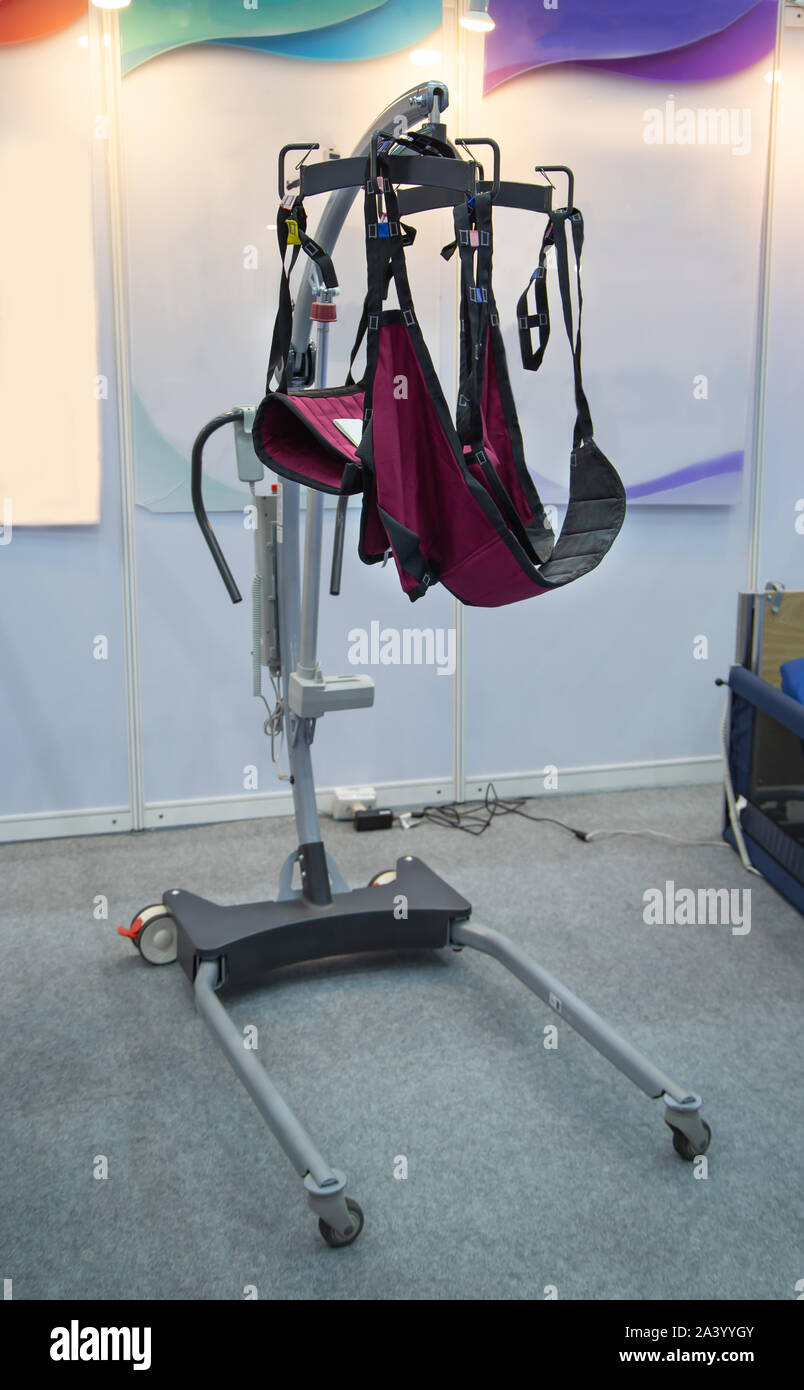Hydraulic lifting device for patient in modern hospital Stock Photo Alamy