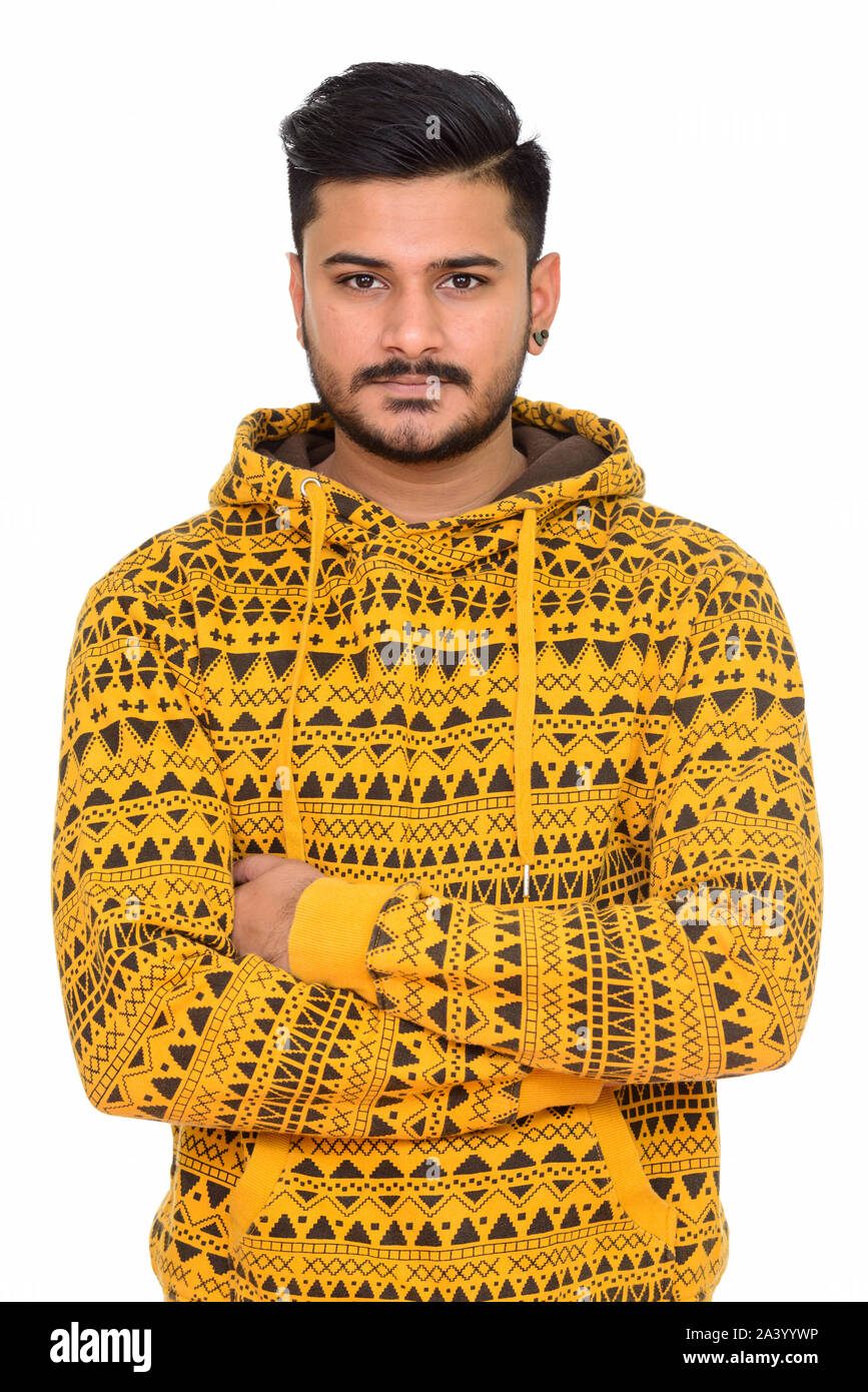 Young handsome Indian man with arms crossed Stock Photo - Alamy