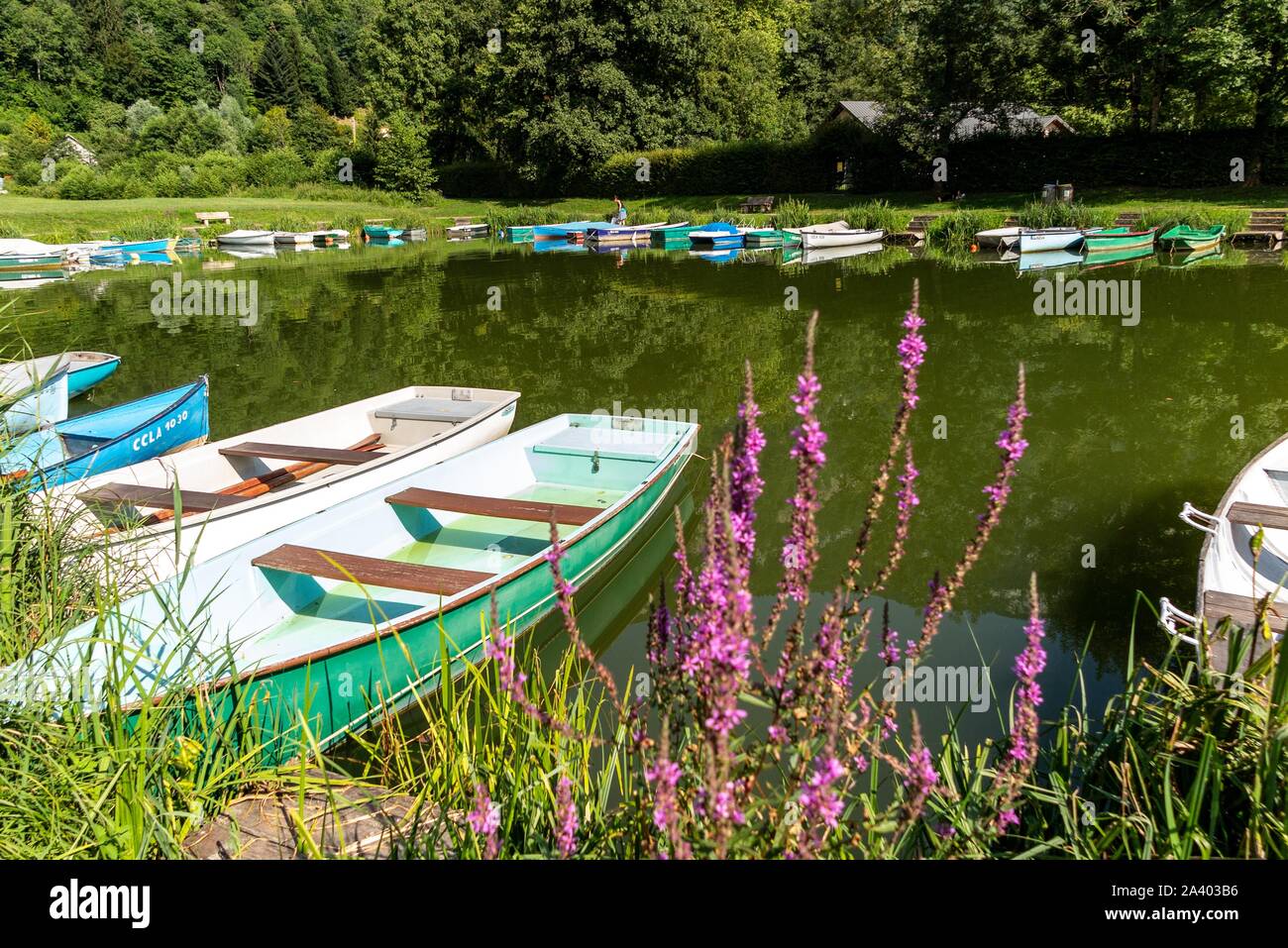 THE MARINA OF AIGUEBELETTE-LE-LAC, SAVOY (73), FRANCE Stock Photo