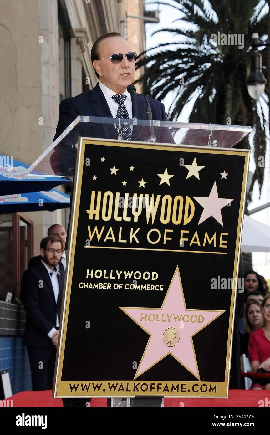 Los Angeles, CA. 10th Oct, 2019. Tommy Mottola at the induction