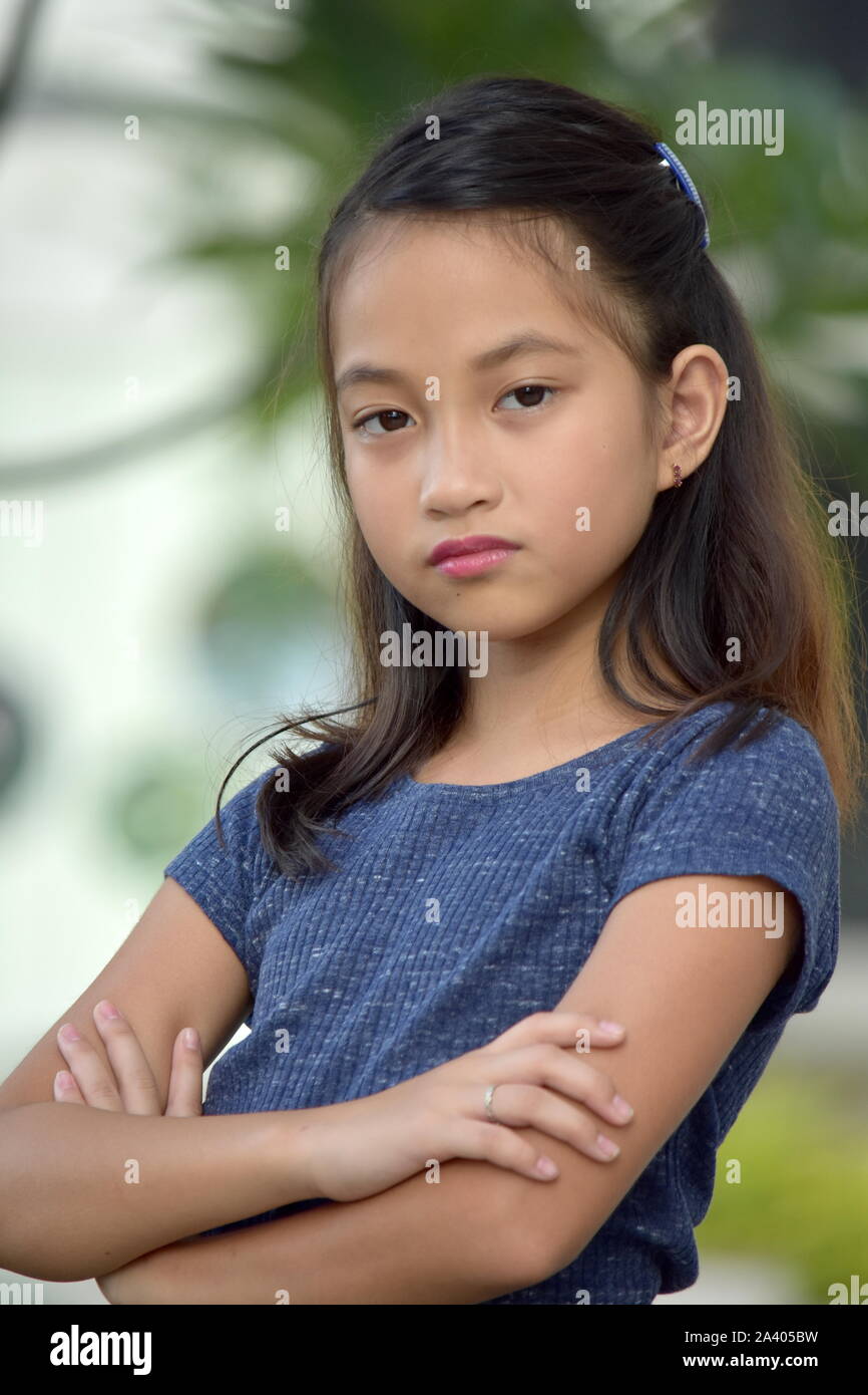 Stubborn Petite Asian Teenage Female Stock Photo - Alamy