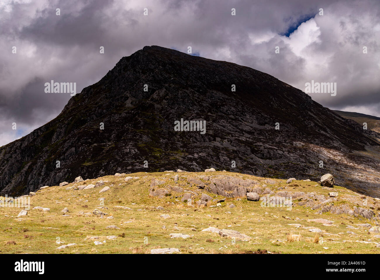 Pen Yr Ole Wen mountain, Carneddau range, Snowdonia, North Wales Stock Photo