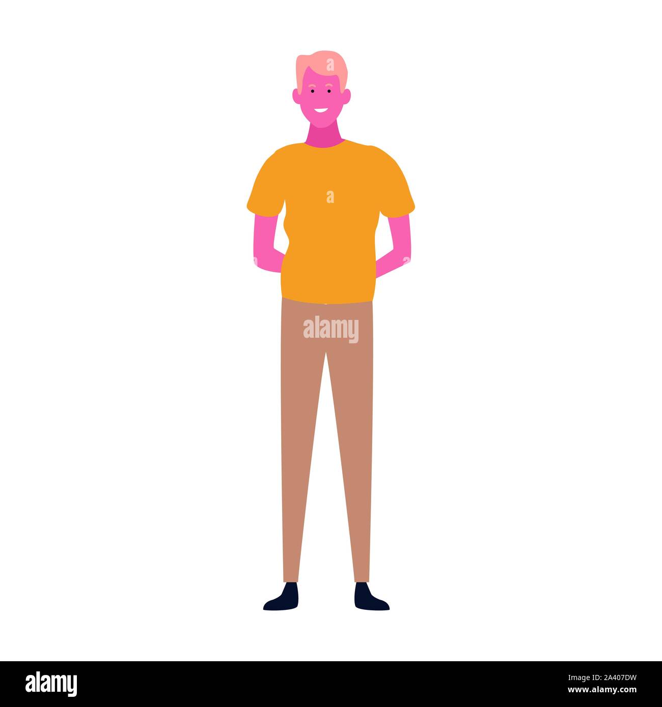 cartoon man standing icon, flat design Stock Vector Image & Art - Alamy