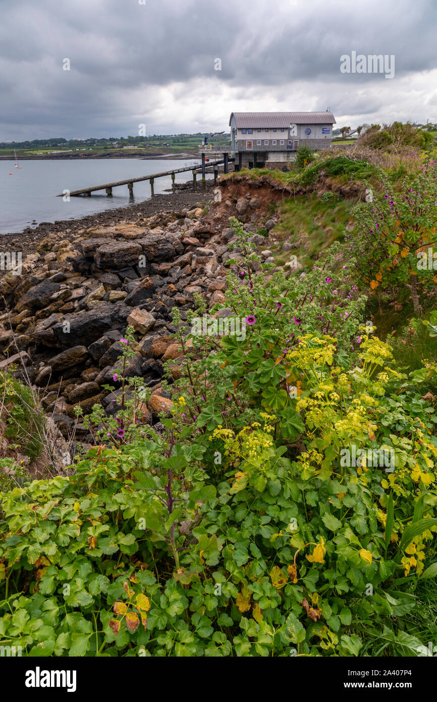 New lifeboat station at Moelfre, Anglesey, North Wales Stock Photo