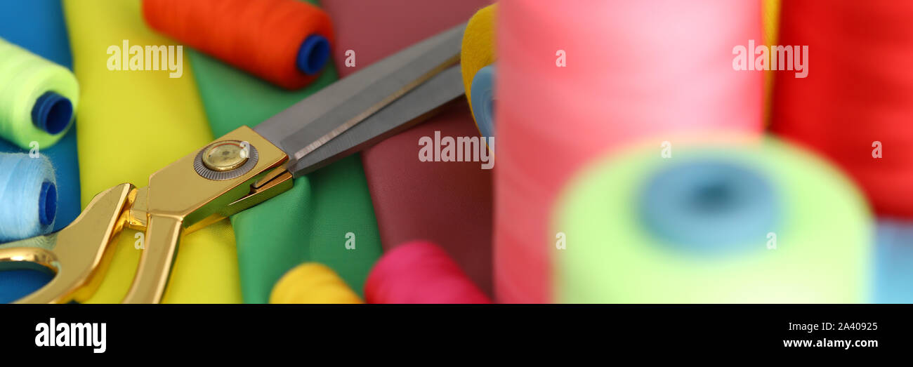 Workplace of creative tailor Stock Photo