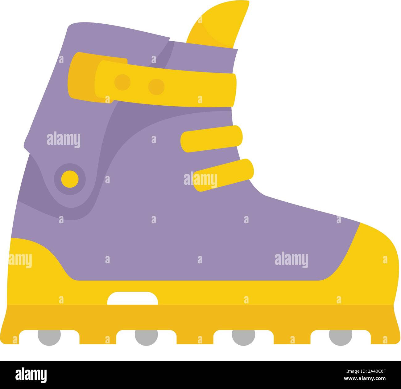 Small wheel inline skates icon. Flat illustration of small wheel inline