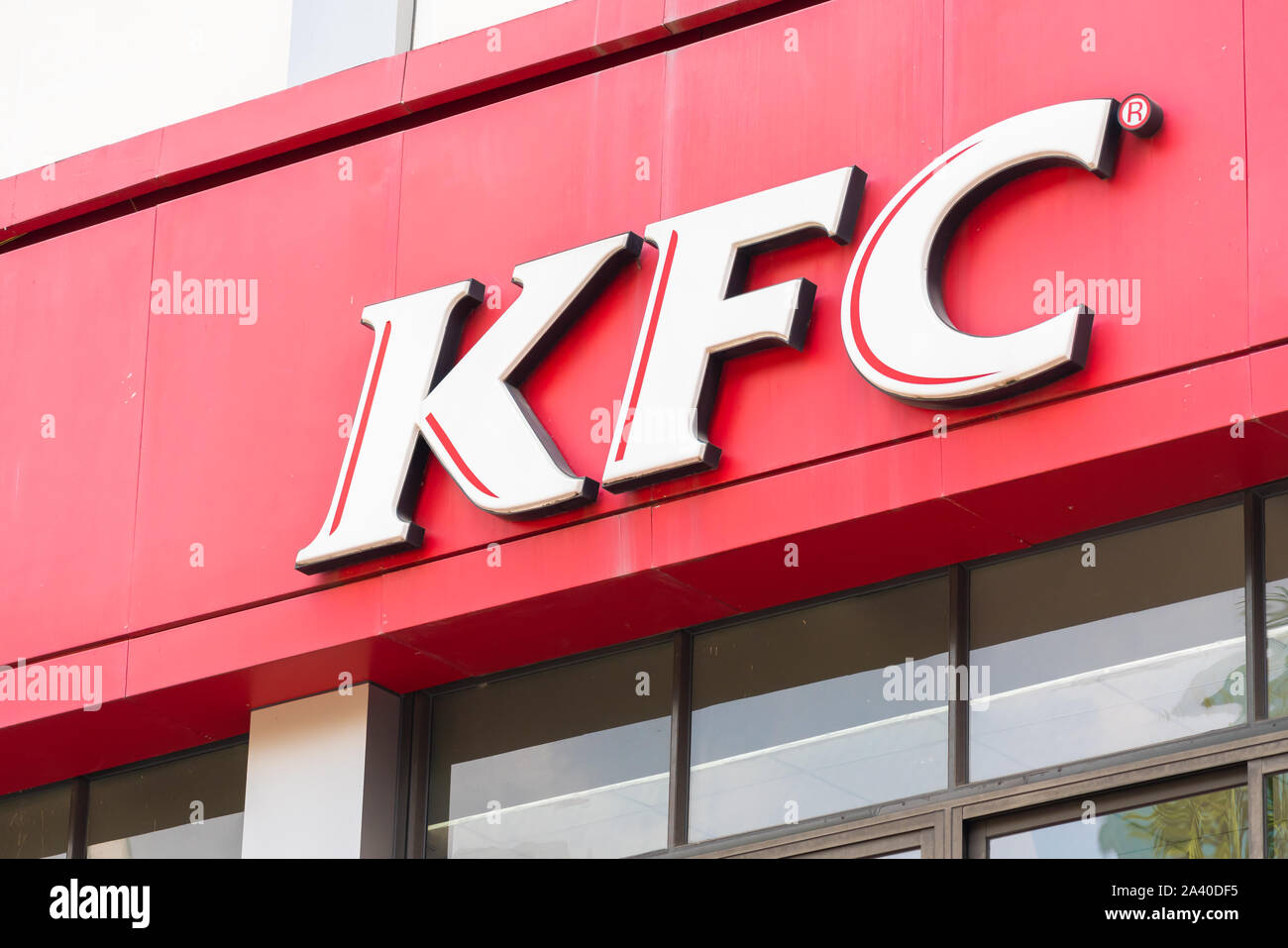 American Fast Food Restaurant Chain Kentucky Fried Chicken Or Kfc Logo Seen In Shenzhen Stock Photo Alamy