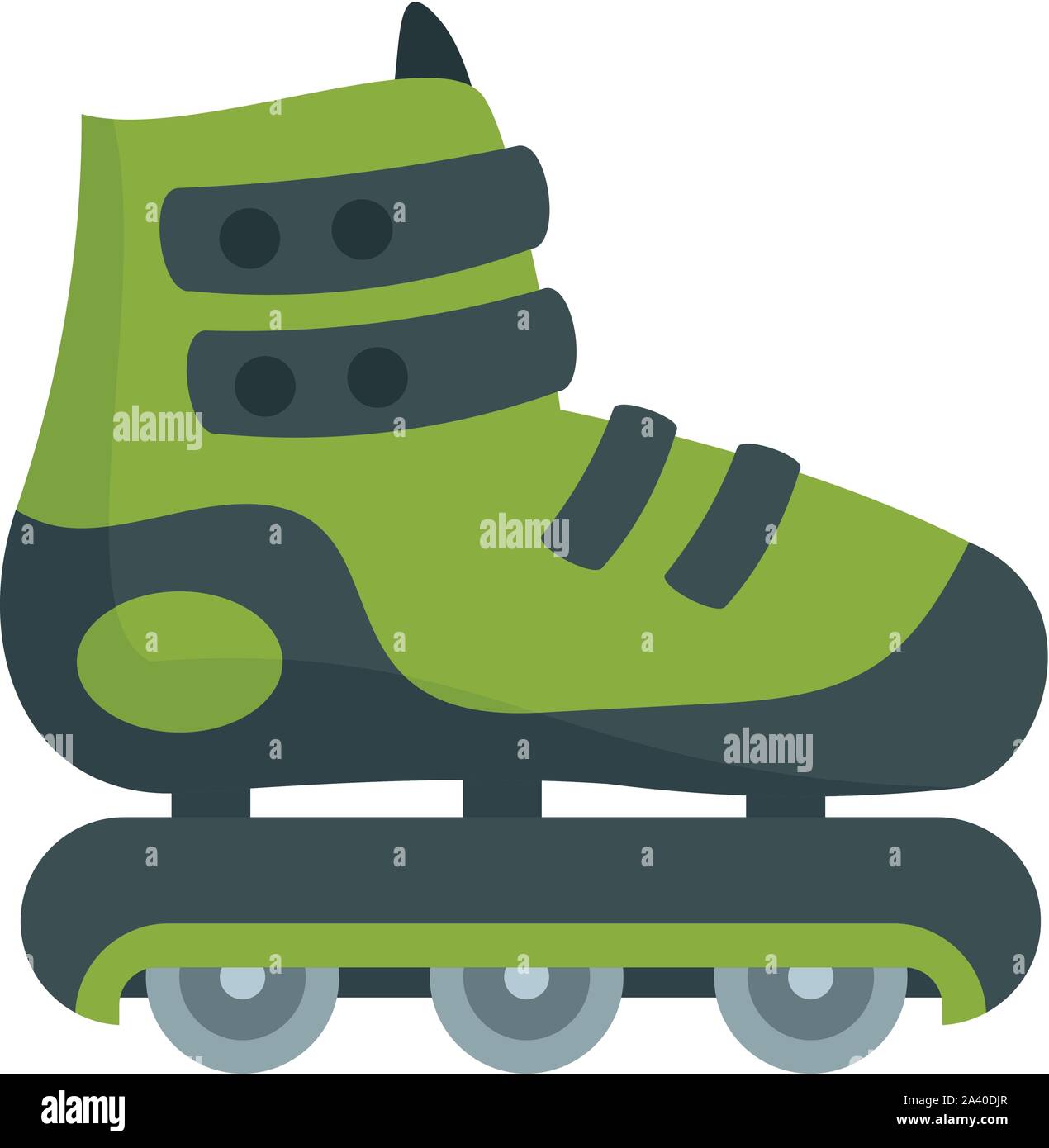 Protected inline skates icon. Flat illustration of protected inline