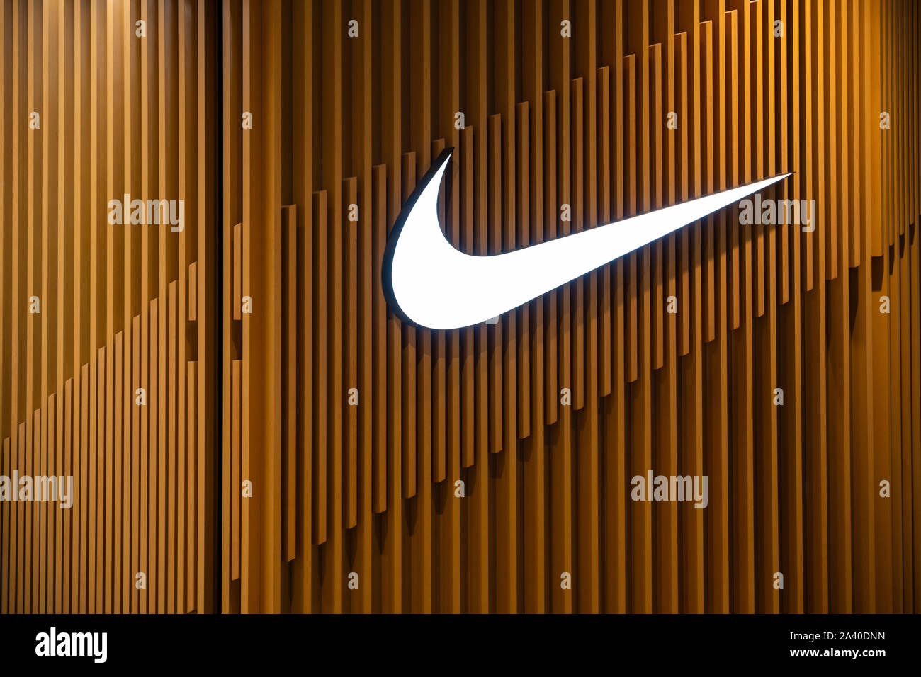 American multinational sportswear manufacturer Nike logo seen in Shenzhen  Stock Photo - Alamy