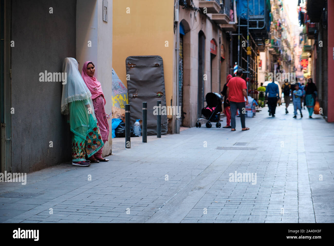 Streetlife of El Raval - Impressions from Barcelona Stock Photo
